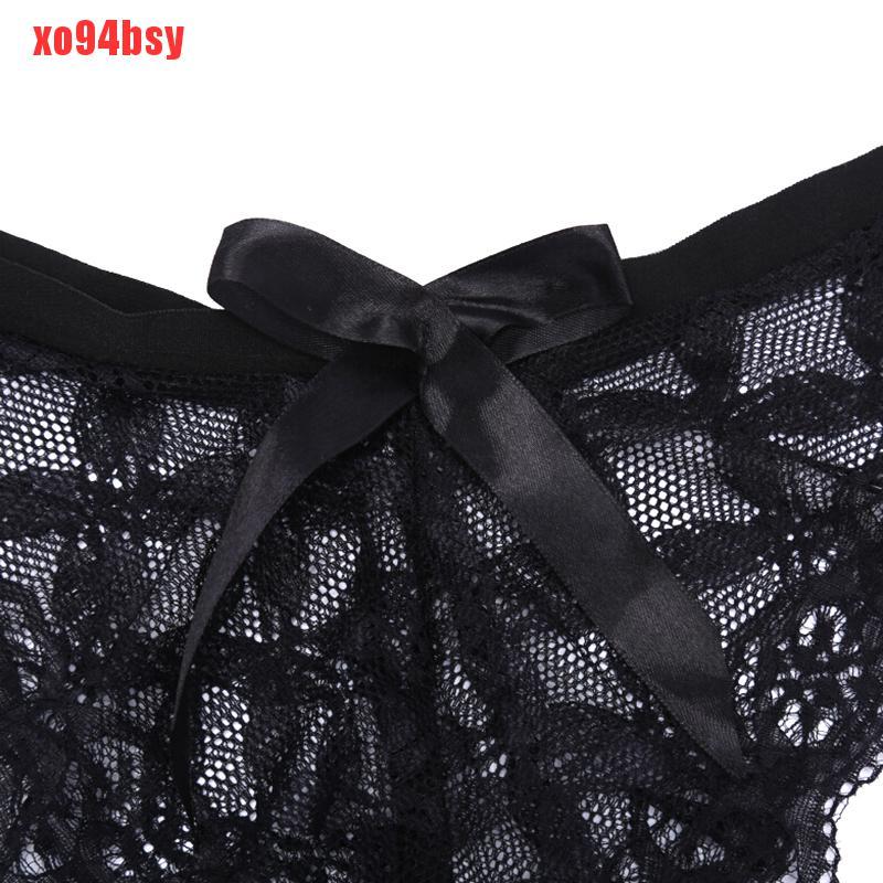 [xo94bsy]Women Lingerie G String Lace Underwear Femal Sexy T-back Thong Sheer Panties