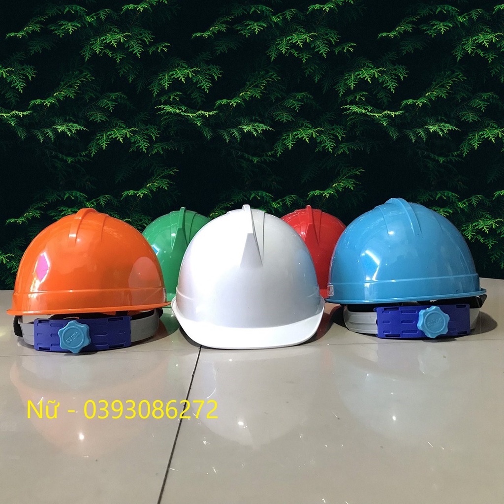 Mũ bảo hộ lao động kiểu SSEDA I khóa vặn nhiều màu có khả năng cách điện nón bảo hộ lao động làm việc công trình