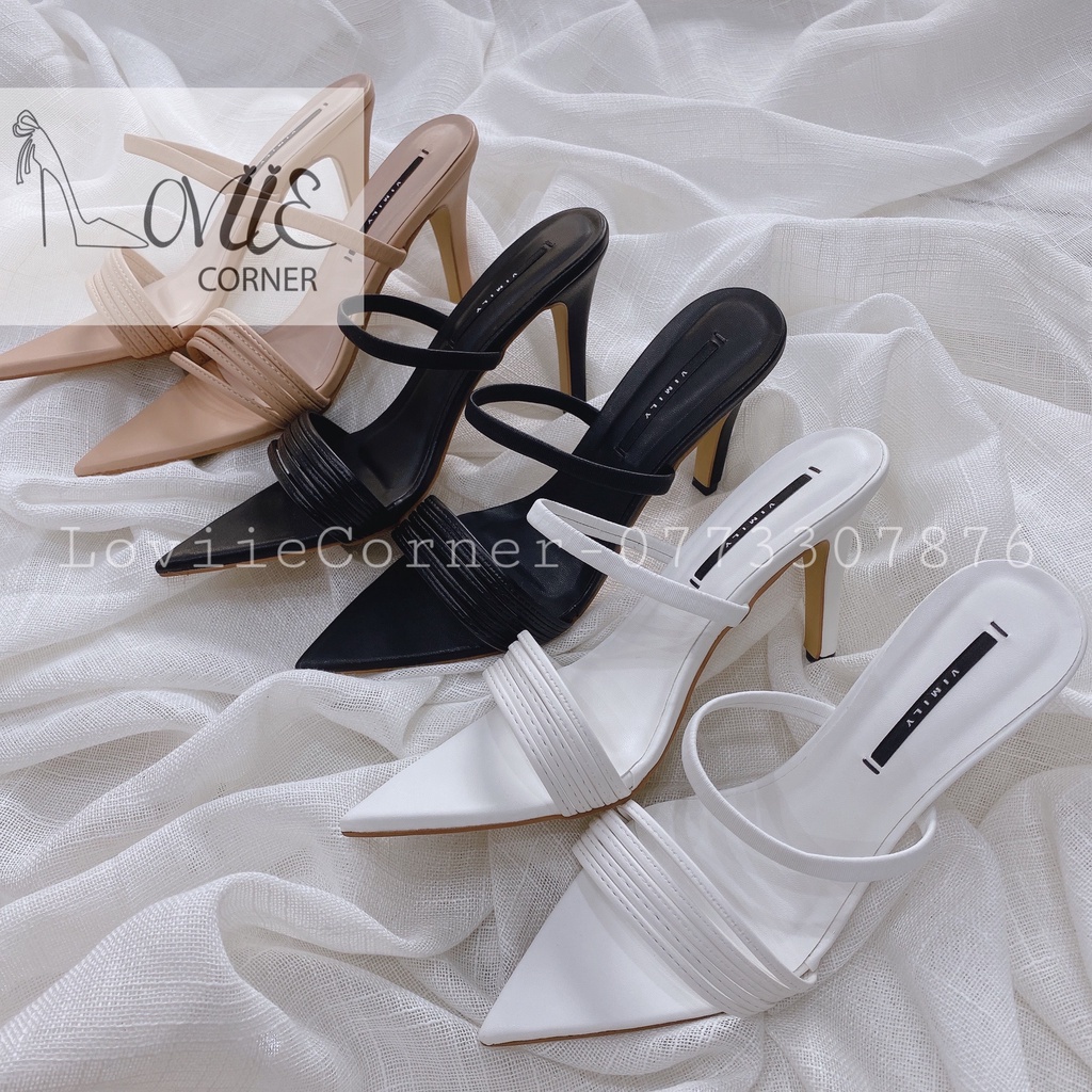 DÉP CAO GÓT 5CM LOVIIECORNER - GUỐC NỮ GÓT NHỌN ĐẾ VUÔNG - GUỐC CAO GÓT THỜI TRANG D220126
