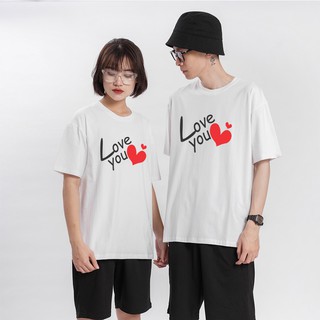 Áo đôi Love you Cute ý nghĩa cho cặp đôi và gia đình