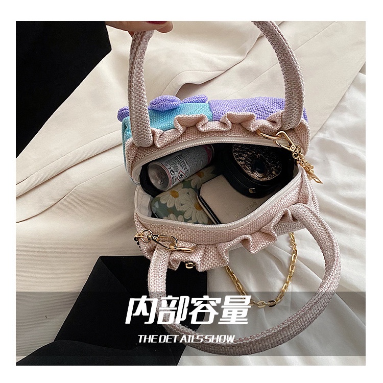 Túi tote JASMIN NOIR đan dệt họa tiết hoa cho nữ