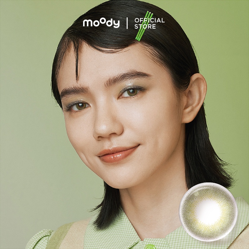 Bộ 2 cái kính áp tròng Moody Twinkle Forest 14.1mm nhiều màu dùng hàng tháng