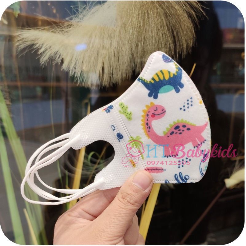 Khẩu trang trẻ em. Khẩu trang trẻ em 3D kháng khuẩn cao cấp, nhiều hình tái sử dụng được