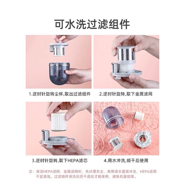Máy Hút Bụi Giường Nệm Cầm Tay HAIER HZ-C602 Khử Khuẩn Bằng Tia UV Bảo Hành 12 Tháng - Cáo Đeo Nơ