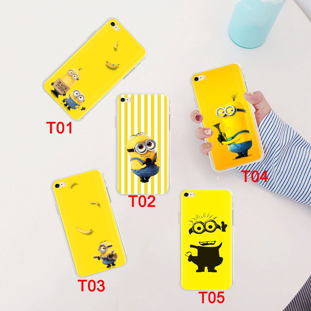 Ốp điện thoại mềm trong suốt in hình Minion màu vàng 303GT cho iPhone 8 7 6s 6 plus 5 5S SE 5C 4 4s