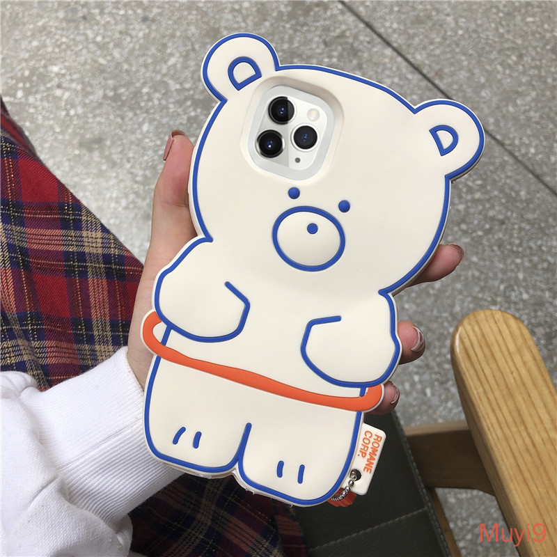 IPHONE Ốp Lưng Silicone Họa Tiết Hình Chú Gấu Thời Trang Cho Iphone12 Pro Max X Xs Max Xr Iphone8 / Se2 Iphone7Plus I6S | BigBuy360 - bigbuy360.vn
