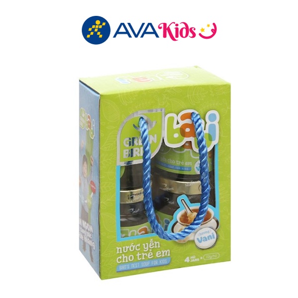 Lốc 4 hũ nước yến cho trẻ em Green Bird Babi 72g