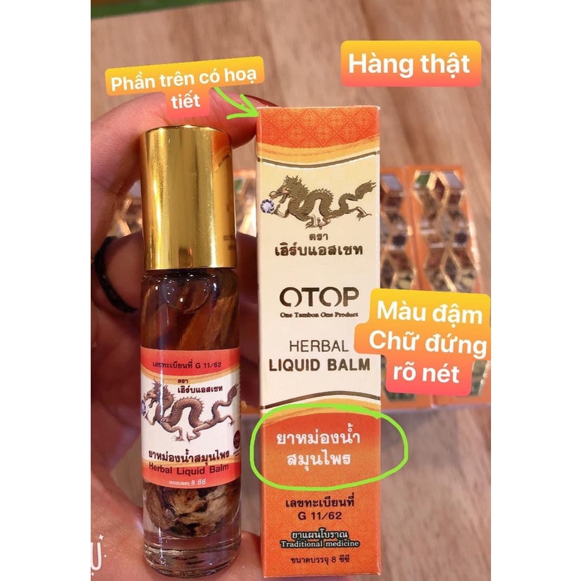 [ Hàng xịn] Dầu lăn thảo dược 26 vị Thái Lan 8ml - Herbal liquid balm | BigBuy360 - bigbuy360.vn