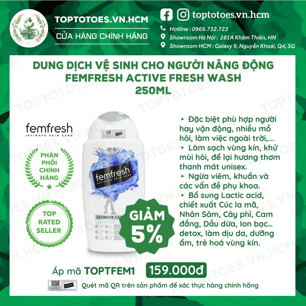 Dung dịch vệ phụ nữ Femfresh Daily Intimate Wash Anh Quốc 150ml/ 250ml [NHẬP KHẨU CHÍNH HÃNG 100%]