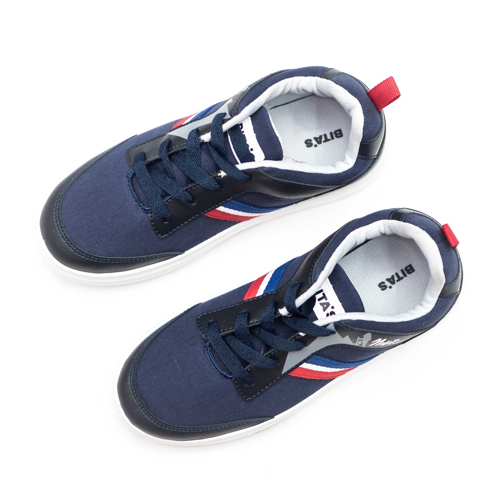 GIÀY THỂ THAO BATA HỌC SINH BÉ TRAI BITA'S GVBT.79 (NAVY + XÁM) - BITAS SPORT SNEAKERS