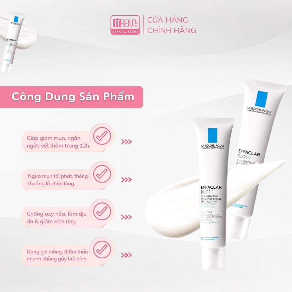 Kem dưỡng La Roche-Posay Effaclar Duo+ Corrective Unclogging Care Antiimperfection Anti-marks Anti-Reoccurence 40ml