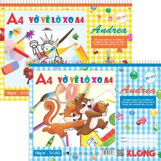 Vở vẽ lò xo a4 30 tờ klong 708