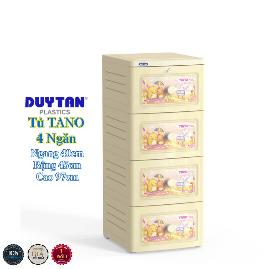 Tủ Nhựa Duy Tân TANO 4 Ngăn - Màu Dương