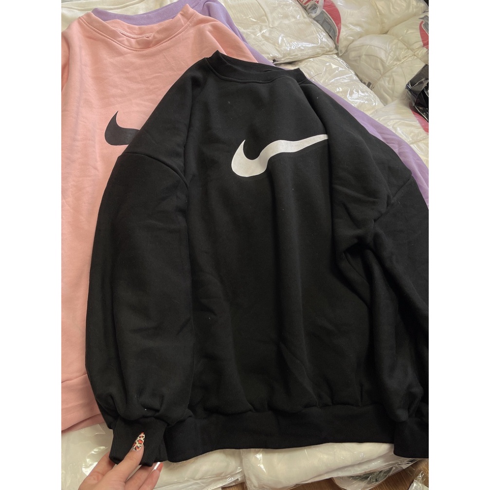 Áo nỉ nữ cổ tròn tay bồng hình vảy 4 màu mặc thu đông - Uni | BigBuy360 - bigbuy360.vn