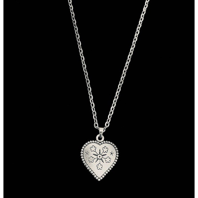 Vòng Cổ Hoa Phiền Muộn 191064Dây Chuyền Mặt Hình Trái Tim Thời Trang Dễ Phối Đồ