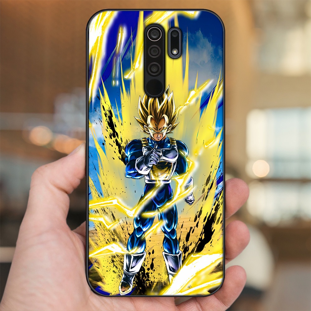 Ốp lưng Xiaomi Redmi 9 viền đen in hình Vegeta Dragon Ball