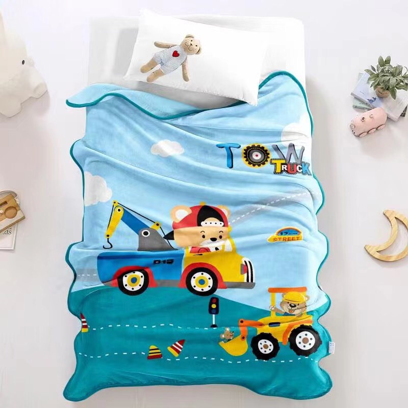 Chăn tuyết nhung cho bé siêu mềm mịn nhiều họa tiết dễ thương, mền cho bé đi học đắp 4 mùa, kích thước 100x140cm