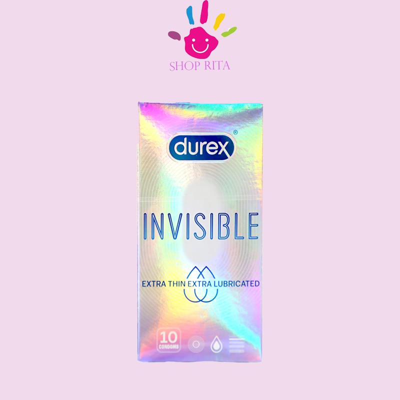 [KHUYẾN MÃI ]BAO CAO SU DUREX INVISIBLE, SIÊU MỎNG, HỘP 10 CÁICAO CẤP