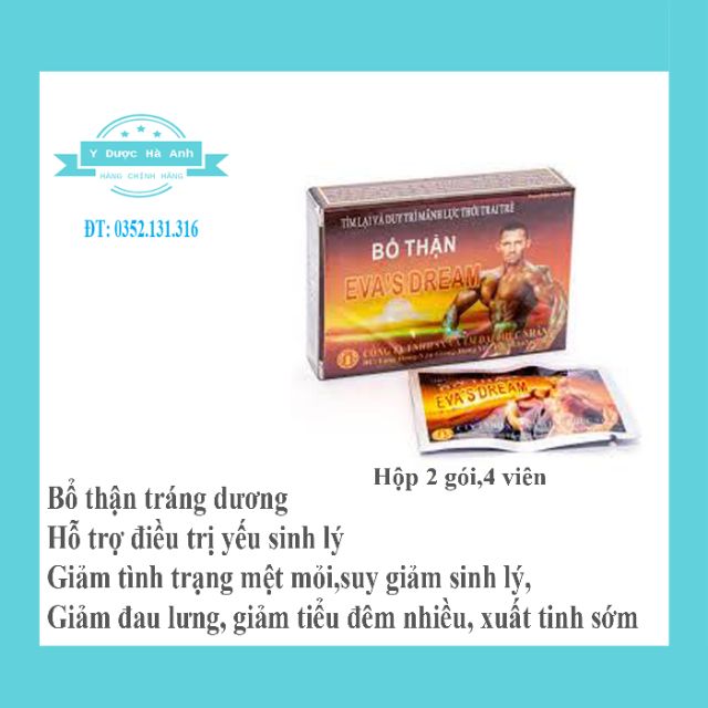 (CHÍNH HÃNG) Bổ thận nam Eva'sdream hộp 4 viên | BigBuy360 - bigbuy360.vn