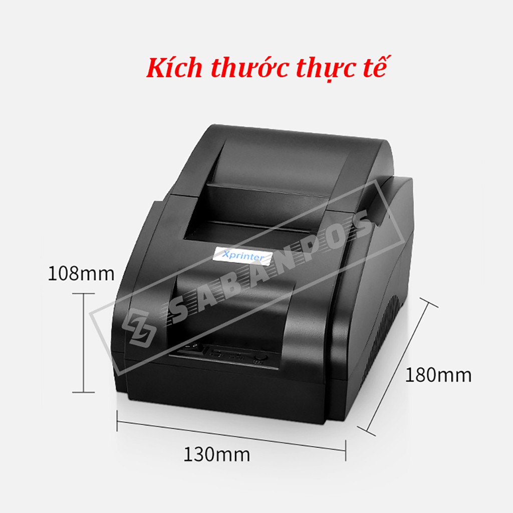 Máy in hóa đơn K58 Xprinter XP58IIH [BẢO HÀNH 12 THÁNG] + Free 5 cuộn giấy in - Sabanpos | BigBuy360 - bigbuy360.vn