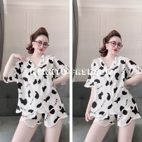 Đồ Ngủ Pijama bigsize nữ ⚡FREESHIP⚡ Quần Áo Ngủ Nữ  tay ngắn chất lụa mát, phom dáng rộng rãi, phom dưới 65kg | BigBuy360 - bigbuy360.vn