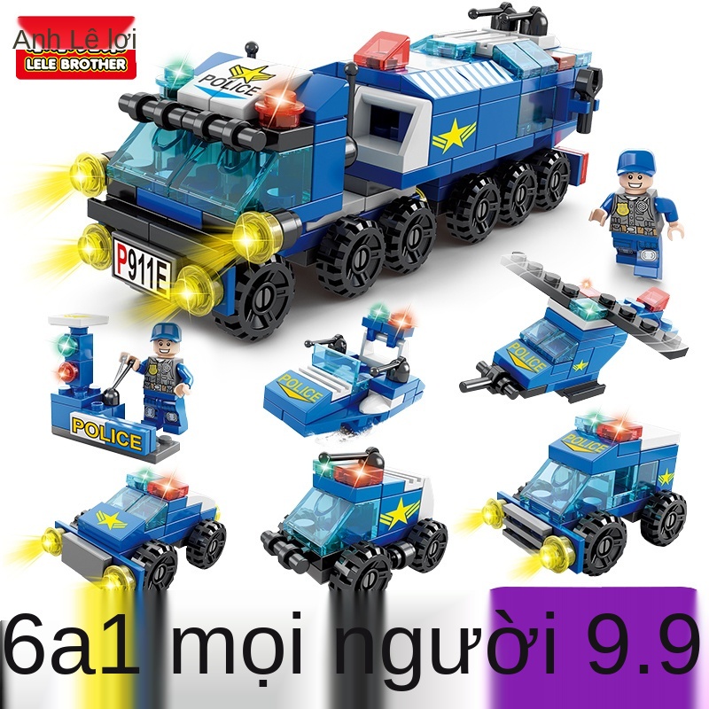 Ghép khối Lego đồ chơi lắp ráp trẻ em, lợi trí thông minh, xếp hạt nhỏ, ghép ô tô, bé trai lắp ghép xếp hình