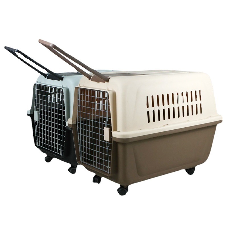 Lồng Hàng Không 81x57x59cm Dành Cho Pet Dưới 35kg, Lồng Vận Chuyển Thú Cưng Đi Xa Tiện Lợi