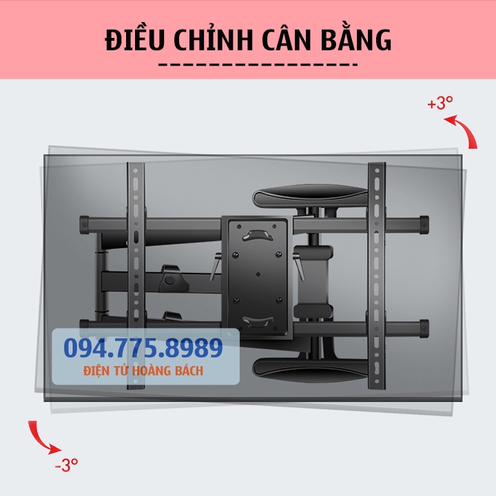 Giá Treo Tivi Xoay Vuông Góc 90 Độ ErgoTek E658 - Giá Treo Tivi Đa Năng 40 - 75 Inch [ Xoay Rộng Hơn NB SP2 ]