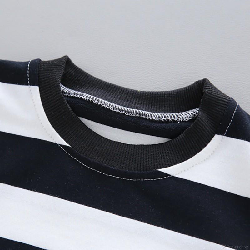 Set áo thun sọc ngang + quần yếm denim cho bé