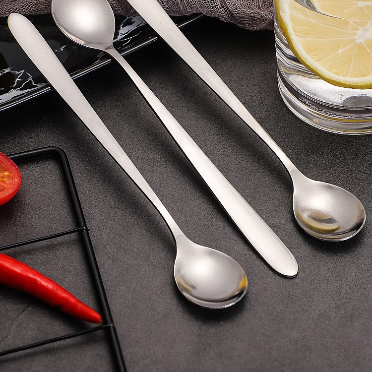 Hộp 5 thìa inox cán dài xuất xứ Đức cao cấp - Set 5 thìa inox đóng hộp sang trọng