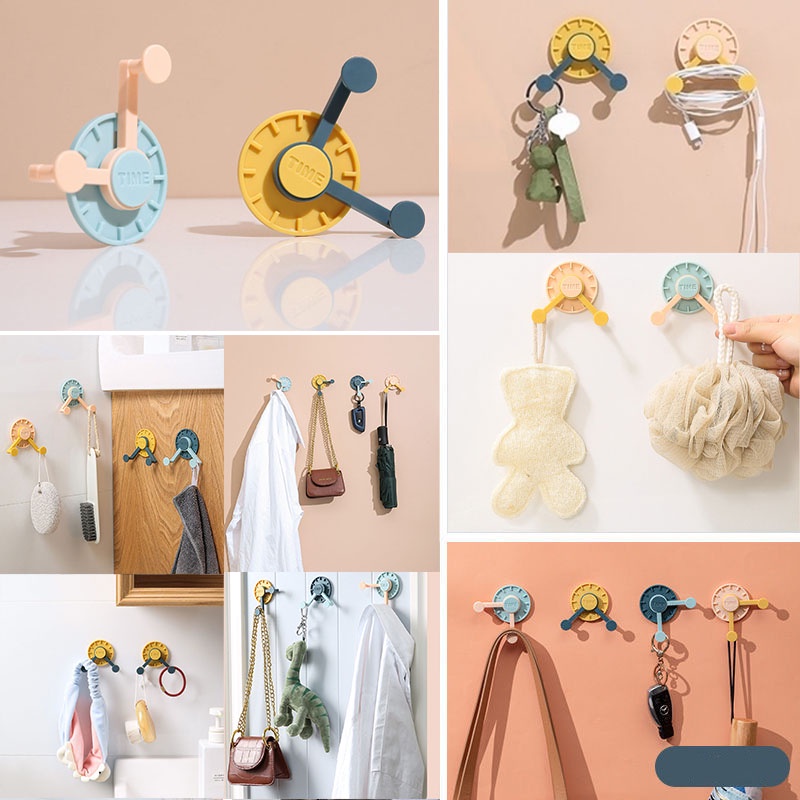 Bộ 4 Móc Treo Đồ 360 Độ Sáng Tạo Tiện Lợi° Móc Treo Quần Áo Xoay Được Tiện Lợi