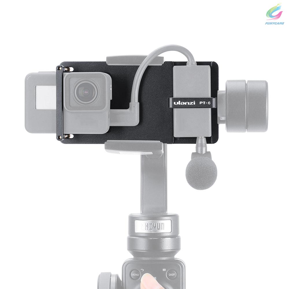 Mới Đế Gắn Điện Thoại Ulanzi Pt-6 Có Mic Cho Dji Moza Mini S Zhiyun Smooth 4 Vimble 2