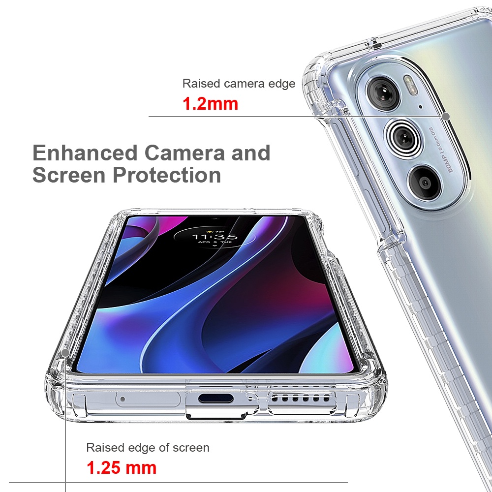 Ốp Điện Thoại TPU Mềm Trong Suốt Bảo Vệ 360 Độ Cho Motorola Moto Edge 30 Pro X30 Plus 2022