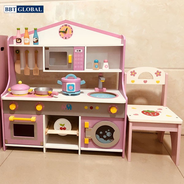 Ghế ngồi cho bé BBT Global bằng gỗ JYNC017