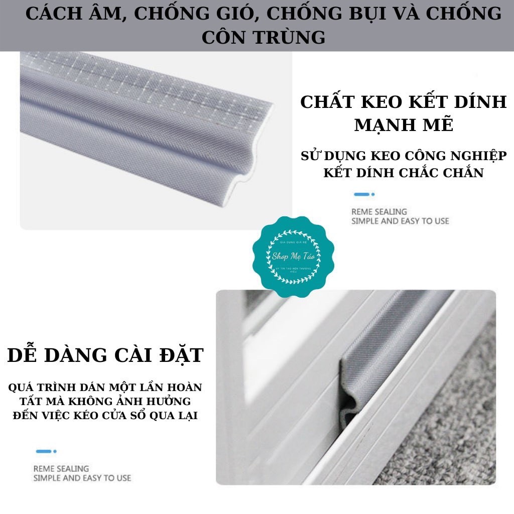 Ron Dán Chắn, Chặn Khe Cửa Ngăn Côn Trùng,Bụi Bẩn,Cách Âm, Chống Thoát Hơi Máy Lạnh, Chống Va Đập