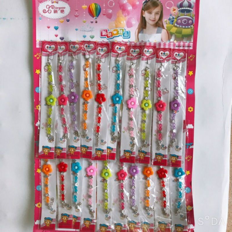 Vỉ 20 chiếc vòng tay đồ chơi trẻ em
