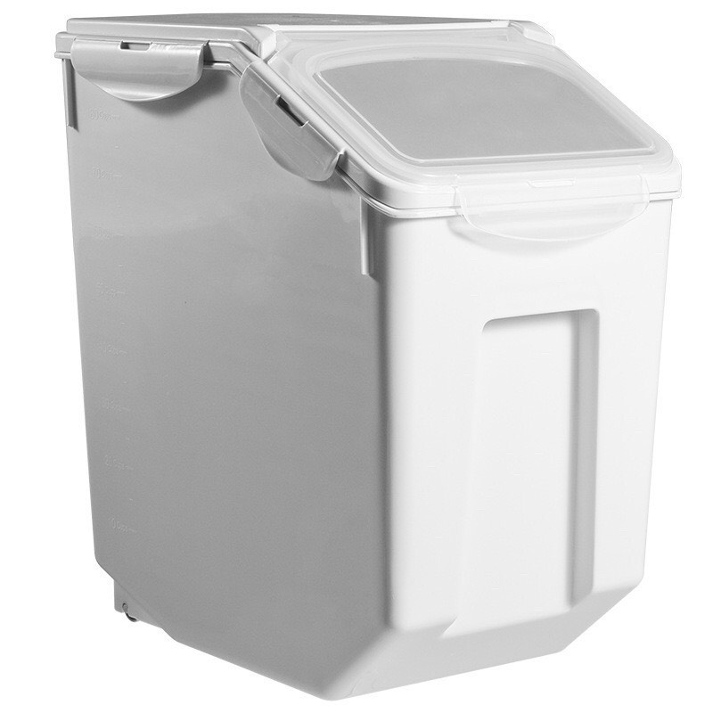 Thùng nhựa đựng gạo, đựng ngũ cốc thông minh 15kg có bánh xe đa năng