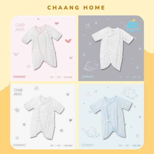 Chaang bộ body cotton cho bé trai bé gái sơ sinh