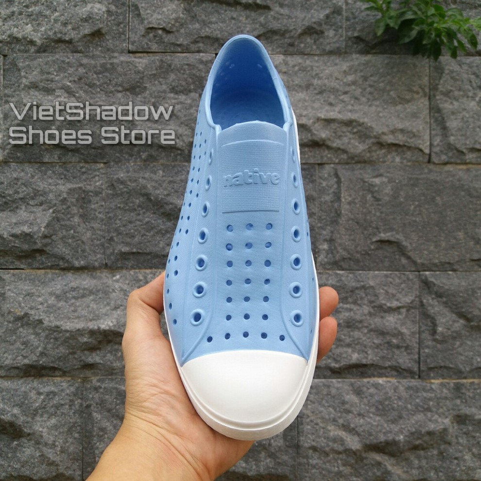 YDGD Giày nhựa đi mưa Native- Chất liệu nhựa xốp siêu nhẹ, không thấm nước - Màu xanh da trời 25 W632