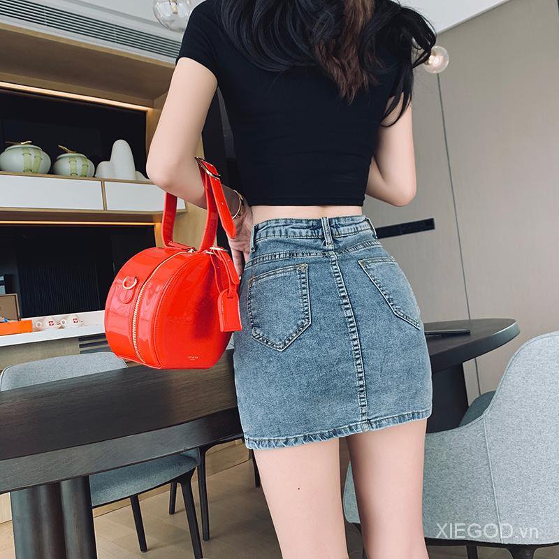 Chân Váy Jeans Lưng Cao Xẻ Tà Thời Trang Hè 2020 Cho Nữ | BigBuy360 - bigbuy360.vn