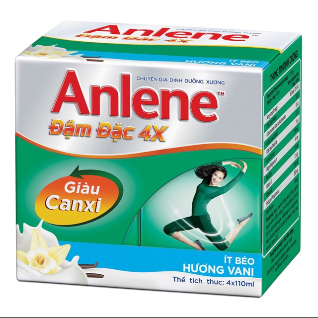 Sữa nước pha sẵn  Anlene lốc 4 chai x 125ml