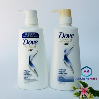 Dầu Gội Và Dầu Xả Chăm Sóc Tóc Dove Thái Lan 480ml