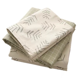 Cotton Living - Lá nhí trắng - vỏ chăn, ga, 2 gối nằm