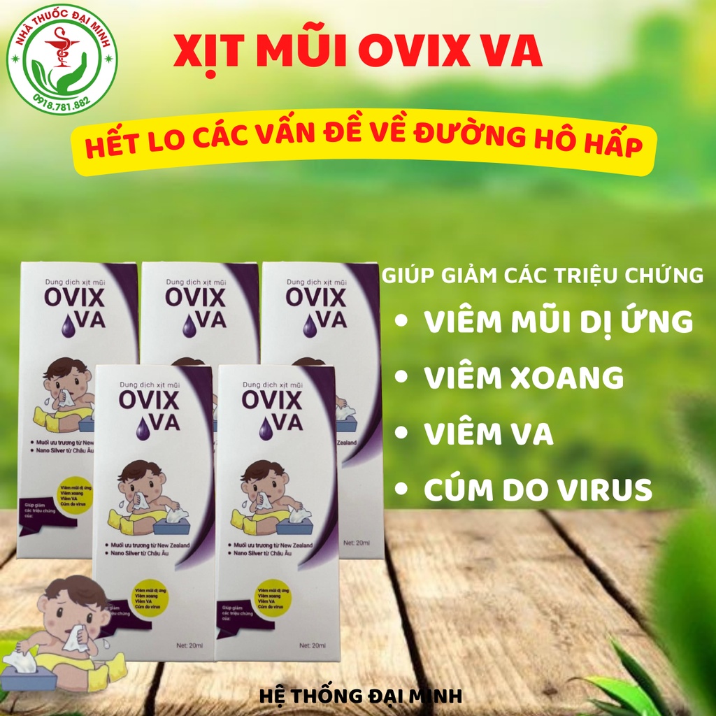 Xịt Mũi Ovix VA - Hết Lo Viêm Mũi Dị Ứng, VA, Viêm Xoang