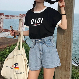 Áo phông cổ tròn viền trắng đen trẻ trung năng động.(Có ảnh thật và chất liệu vải áo nhé)