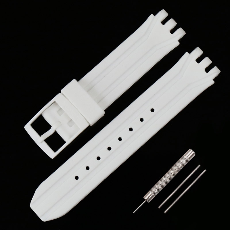 Dây Đeo Cao Su Silicone 18mm Cho Đồng Hồ Swatch SUIB400 SUIK400 Series