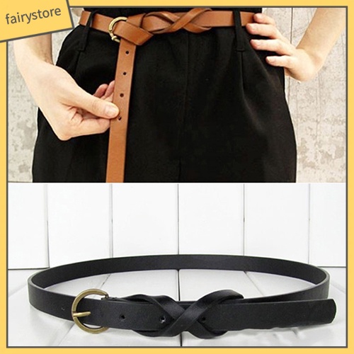 Dây nịt cho nữ mảnh giả da kiểu dáng đơn giản