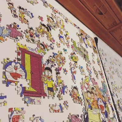 Tranh xếp hình Puzzle Sáng Tạo phiên bản "Doraemon và làng hoa mặt trời"