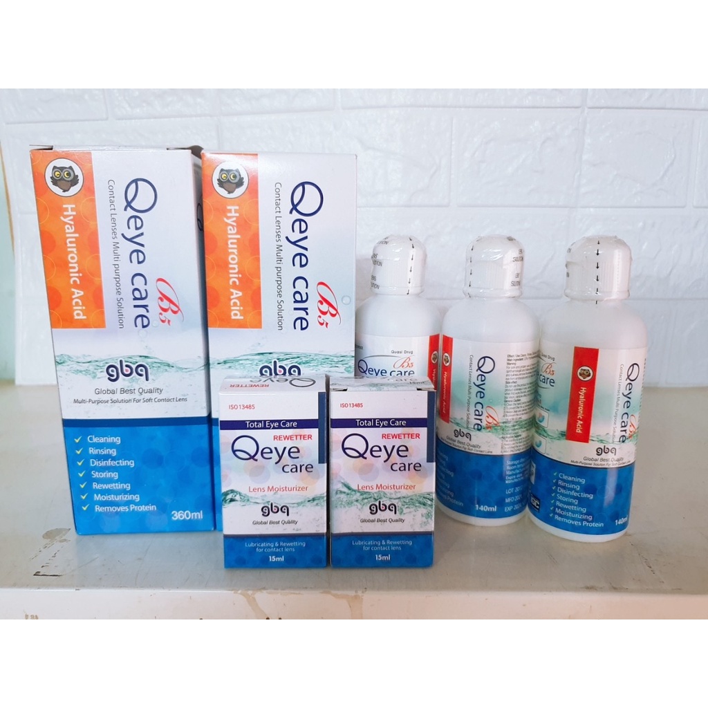 Nước ngâm, nhỏ mắt kính kính áp tròng Qeye Care Hàn Quốc Chính hãng- Tân Bình.