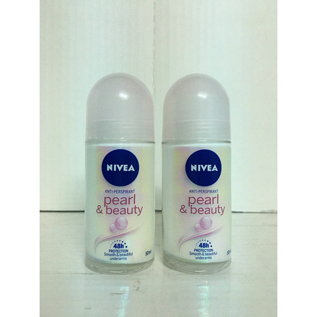 Combo 4 Chai Lăn Khử Mùi Nivea Pearl &amp; Beauty 50ml - Mỹ